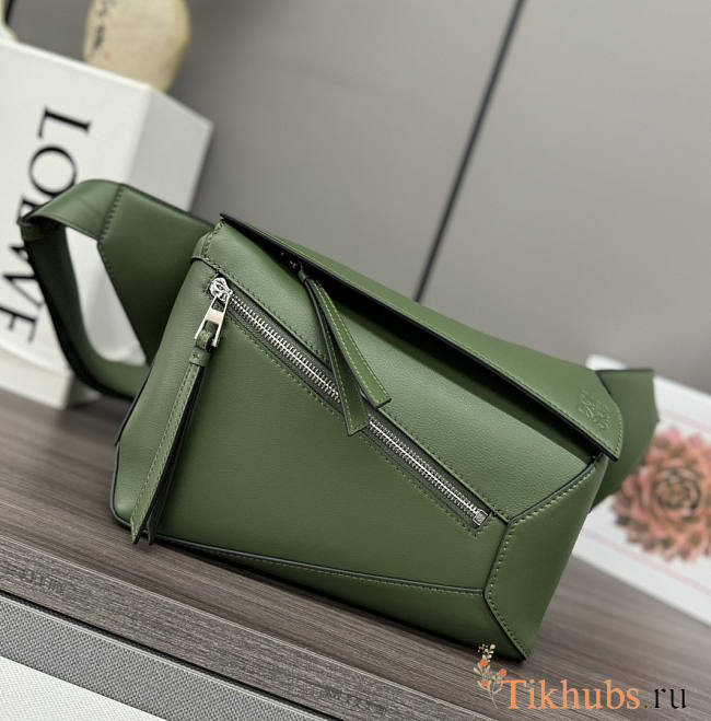 Loewe Small Puzzle Bumbag Green 24x16x10.5cm - 1