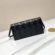 Fendi Baguette Bag Black Chain 21x5x11.5cm - 3