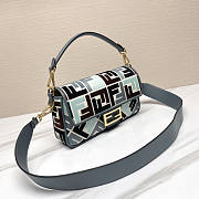 Fendi Baguette Embroidered Shoulder Bag Multicolor 27x6x14cm - 5