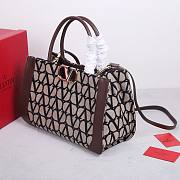 Valentino Garavani Medium Toile Handbag Brown 35x22x16cm - 5