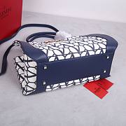 Valentino Garavani Medium Toile Handbag Blue 35x22x16cm - 3