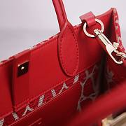 Valentino Garavani Medium Toile Handbag Red 35x22x16cm - 6