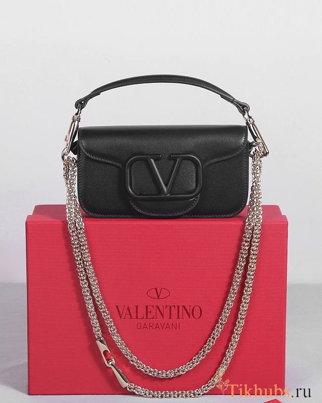 Valentino Garavani Locò Leather Black Bag 20x11x5cm - 1