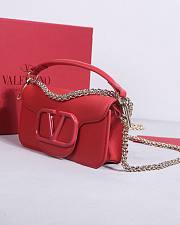 Valentino Garavani Locò Leather Red Bag 20x11x5cm - 5