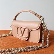 Valentino Garavani Locò Leather Rose Bag 20x11x5cm - 5