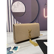 YSL Kate Crocodile Beige Gold 24x14.5x5.5cm - 3