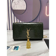 YSL Kate Crocodile Green Gold 24x14.5x5.5cm  - 1