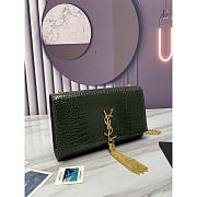 YSL Kate Crocodile Green Gold 24x14.5x5.5cm  - 2