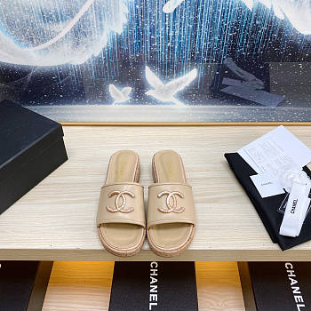 Chanel Beige Slides 01