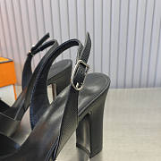 Hermes Black Sandal Heel 8cm - 3