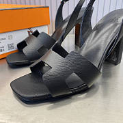 Hermes Black Sandal Heel 8cm - 2