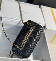 Chanel Top Handle Vanity Black Chain 16x9.5x8cm - 4