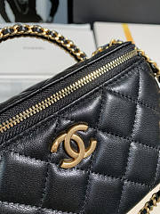 Chanel Top Handle Vanity Black Chain 16x9.5x8cm - 2