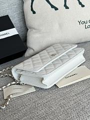 Chanel Wallet On Chain Woc White Caviar Silver 19cm - 5