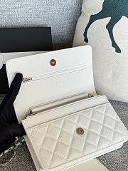 Chanel Wallet On Chain Woc White Caviar Silver 19cm - 3