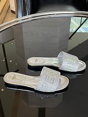 Fendi Silver Slides - 3