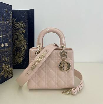 Dior Small Lady Bag Light Pink Patent 20cm