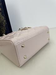 Dior Small Lady Bag Light Pink Patent 20cm - 6