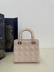 Dior Small Lady Bag Light Pink Patent 20cm - 5
