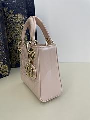 Dior Mini Lady Bag Light Pink Patent 17cm - 3