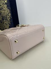 Dior Mini Lady Bag Light Pink Patent 17cm - 2