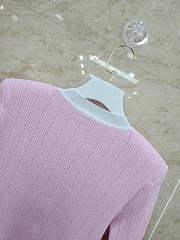 Balmain Cropped Knit Cardigan Pink - 4