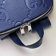 Gucci Large Jumbo GG Backpack Blue 32x42x16cm - 4