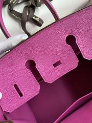 Hermes Birkin 25 Pink Silver Togo Bag 25cm - 6