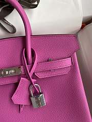 Hermes Birkin 25 Pink Silver Togo Bag 25cm - 2