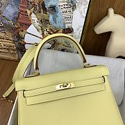 Hermes Kelly Bag 25 Light Yellow Togo Gold 25cm - 3