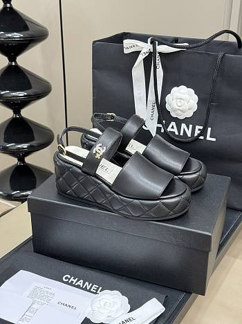 Chanel Black Sandal Heel