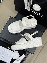 Chanel White Sandal Heel - 5