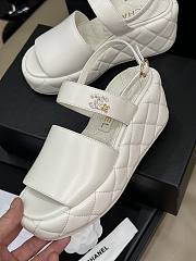 Chanel White Sandal Heel - 3