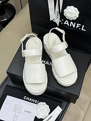 Chanel White Sandal Heel - 4