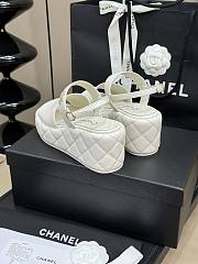 Chanel White Sandal Heel - 2