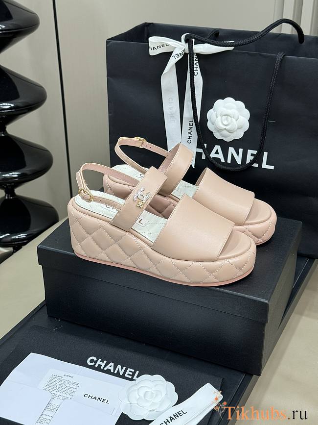 Chanel Pink Sandal Heel - 1