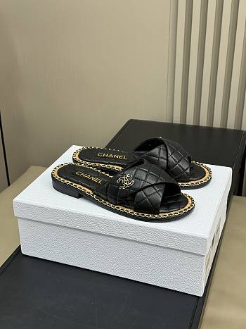 Chanel Black Slides 08