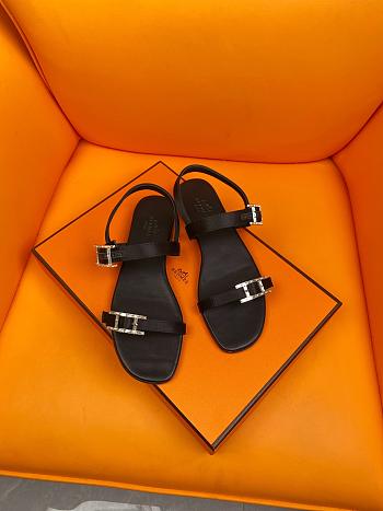 Hermes Black Sandal 01