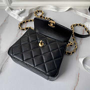 Chanel Flap Bag Handle Black Gold 18cm - 5