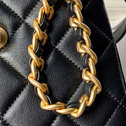 Chanel Flap Bag Handle Black Gold 18cm - 2