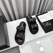 Chanel Lambskin Black Sandals  - 1