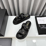 Chanel Lambskin Black Sandals  - 5