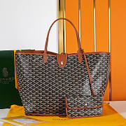 Goyard Anjou GM Bag Black Tan 40x20x34cm - 3