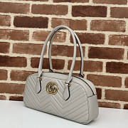 Gucci GG Marmont Medium Top Handle Bag Light Grey 35.5x16.5x7cm - 3