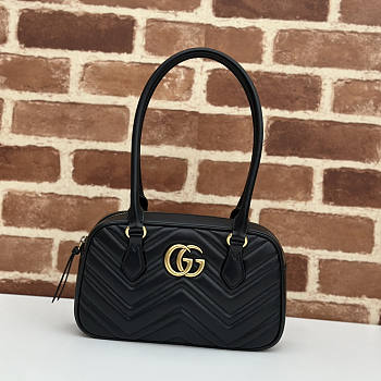 Gucci GG Marmont Small Top Handle Bag Black 25.5x15.5x6.5cm