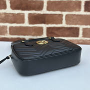 Gucci GG Marmont Small Top Handle Bag Black 25.5x15.5x6.5cm - 4