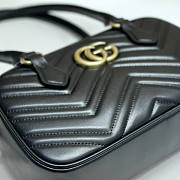 Gucci GG Marmont Small Top Handle Bag Black 25.5x15.5x6.5cm - 5