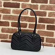 Gucci GG Marmont Small Top Handle Bag Black 25.5x15.5x6.5cm - 3