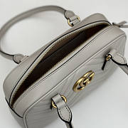 Gucci GG Marmont Small Top Handle Bag Light Grey 25.5x15.5x6.5cm - 6