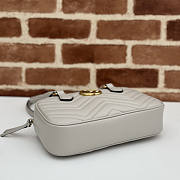 Gucci GG Marmont Small Top Handle Bag Light Grey 25.5x15.5x6.5cm - 5